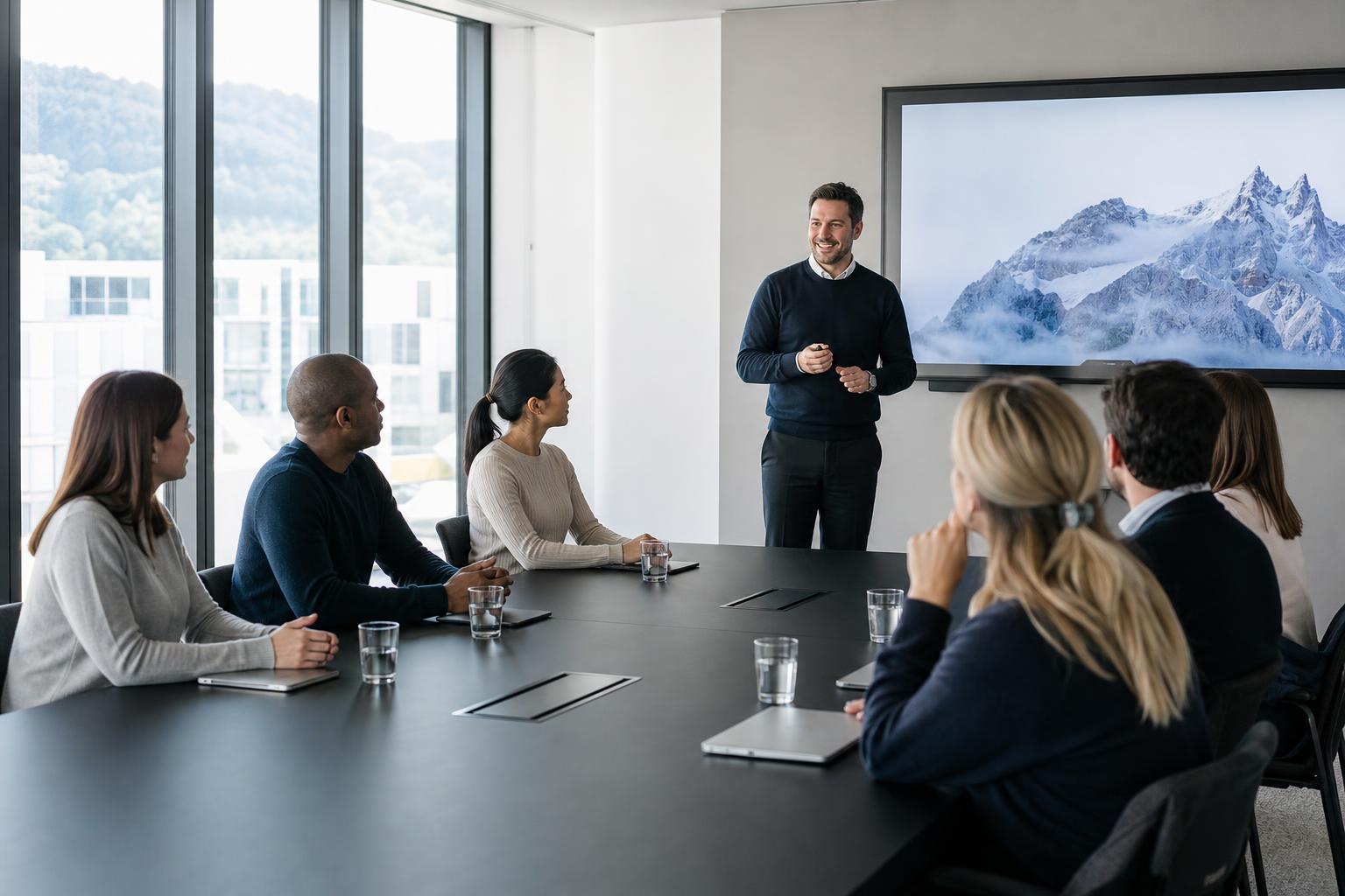 Mehrsprachige Besprechung im Unternehmen